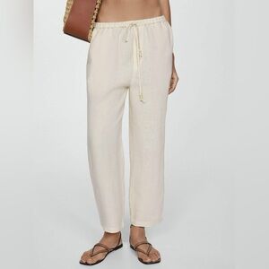 Mango Easy Linen Trousers